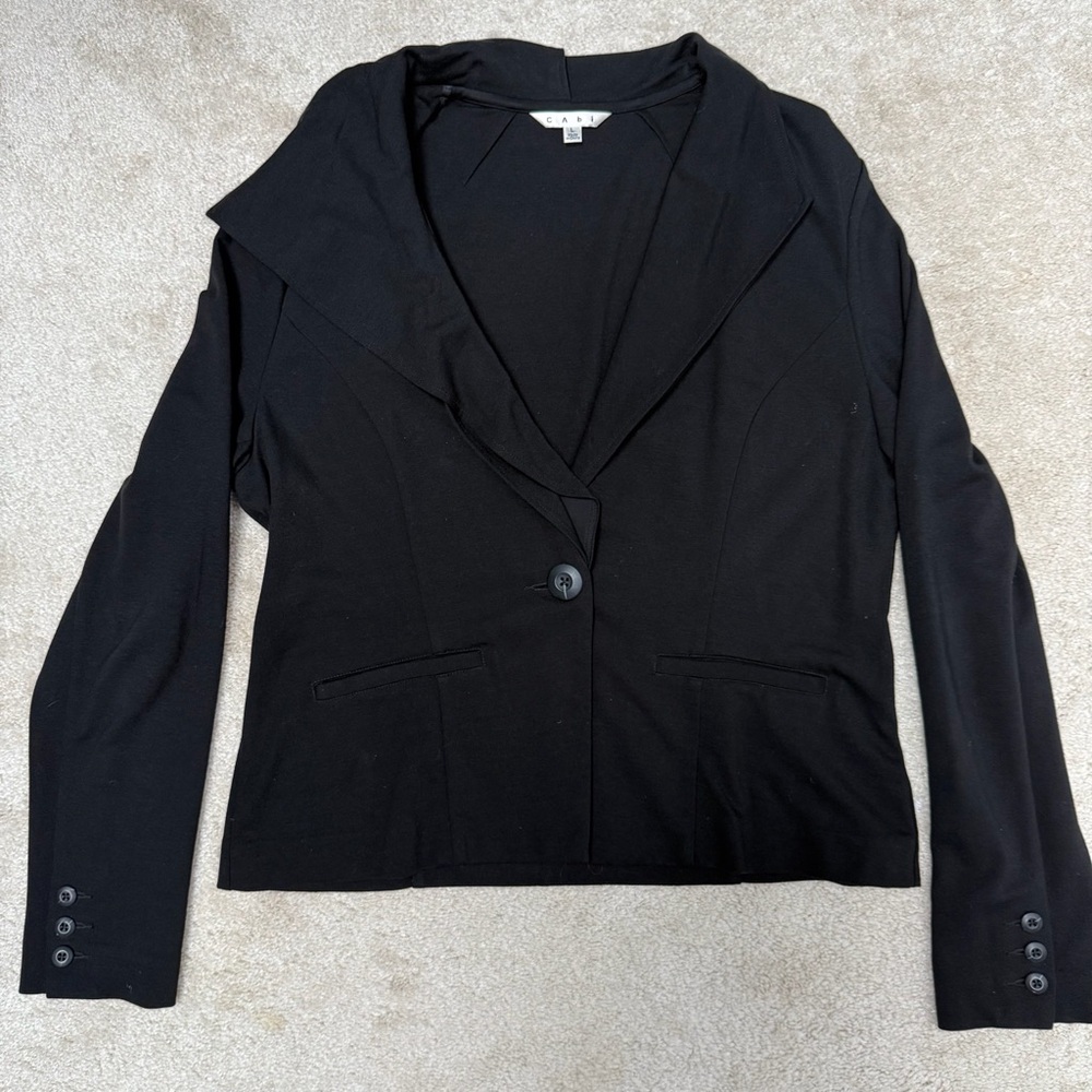 CAbi Black Single-Button Blazer